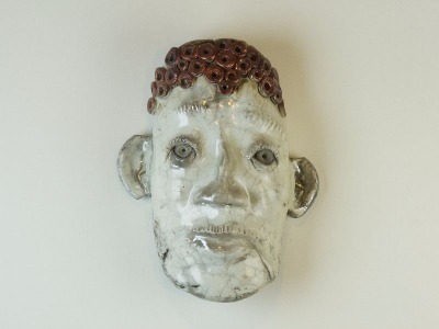 Raku-fired mask