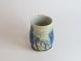 Salt-fired mugs copper and cobalt