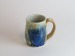 Salt-fired mugs copper and cobalt