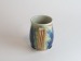 Salt-fired mugs copper and cobalt