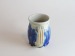 Salt-fired mugs copper and cobalt