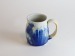 Salt-fired mugs copper and cobalt