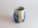 Salt-fired mugs copper and cobalt