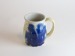 Salt-fired mugs copper and cobalt