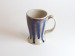 Salt-fired mugs shino glaze with cobalt