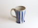Salt-fired mugs shino glaze with cobalt