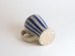 Salt-fired mugs shino glaze with cobalt